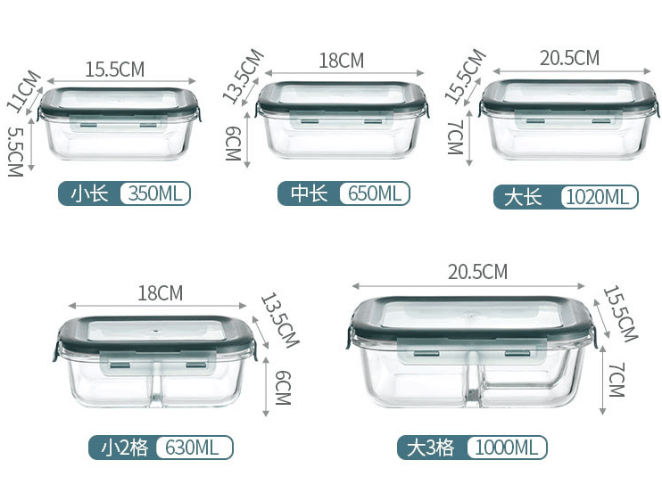 3 Compartment Heat Resistant Borosilicate Glass Charger Plates