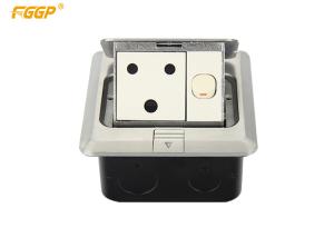 Quality 16A 250V Standard Silver Top Cover Switched Floor Socket Box For Living Room wholesale