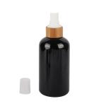 Round Shoulder Cosmetic Spray Bottle Natural Bamboo PET Perfume Spray Bottle