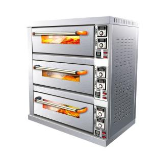Quality CE 220V 110V 3 Deck Bakery Oven Commercial Electric Pizza Oven wholesale