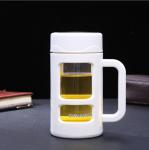 Customized Modern 16oz 450ml Glass Insulated Water Bottle Tea Infuser Glass