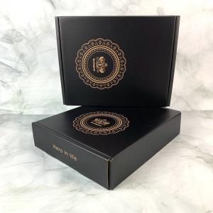 Quality CCNB Matte Black Mailer Boxes 2mm 3mm Cardboard Parcel Boxes wholesale