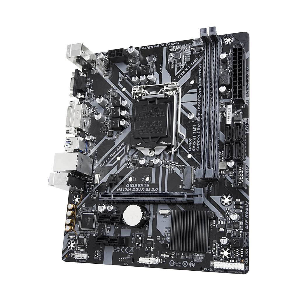 Customized GA- H310M D2VX 2.0 motherboard support Intel H310 2* DDR4 LGA1151 motherboard