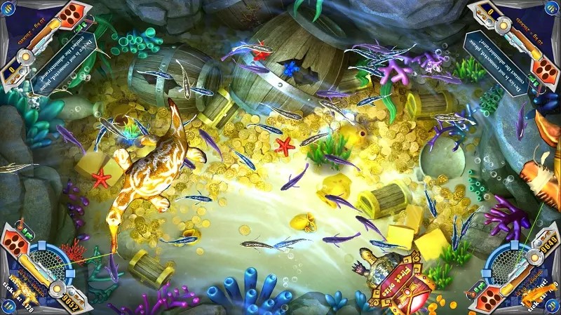 Kids Medium Coin Fishing Game Machine Fishing King 4 Players RoHs CE