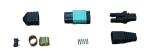 CATV CCTV Fiber Optic Accessories , Mpo Mm Connector For 3mm Cable