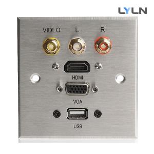 Quality Brushed Aluminum AV Wall Plate , Audio Video Wall Plates With Hdmi Easy Operate wholesale