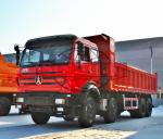 8x4 Heavy Duty Dump Truck 4 Axle 12 Wheel 380HP / 273KW Max Horse Power