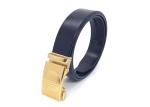 3.5cm Width Mens Automatic Buckle Belt / Ratchet Dress Belt Black Color With