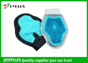 Quality Blue White Rubber Pet Brush Pet Grooming Glove Light Weight High Effcient wholesale