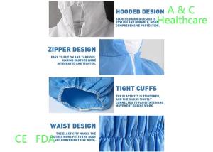 Quality One Time Use Disposable Isolation Gowns Knitted Cuff Barrier 46G CPE Gown wholesale