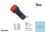 Commercial Telecommunication Red Panel Mount Indicator Lamps High Brightness