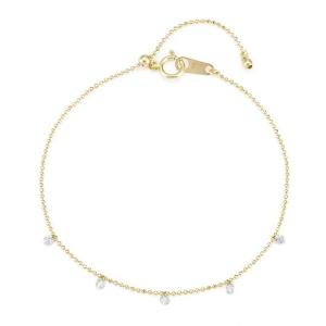 Quality Stunning 18K 14K 10K Solid Gold Clarity CVD Round Cut Bezel Lab Grown Diamond Bracelets for Jewelry Lovers wholesale