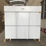 LED digital display Air Cooling 6 Door Upright Freezer