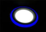 Stylish Cambered Surface 18w+6w Concealed 2 Color White+Blue Round LED