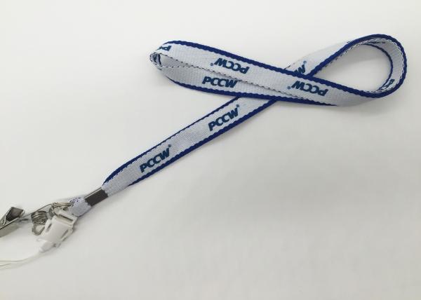 White color silk screen printing Lanyards with Fast Shipping for promotional