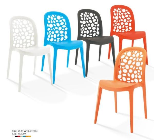 Moon Injection Mould Thermoplastic Cafe Chair/plastic event chair/stackable cafe