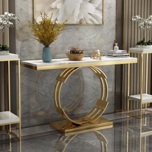 Quality Contemporary Marble Console Tables With Stainless Steel - Elegant Design wholesale