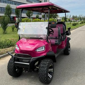 Quality Six-seater Off-road Pink Luxury Electric Golf Cart With Customizable Color And LOGO Available OEM And ODM wholesale