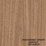 Reconstituted Walnut Wood Veneer Flat Cut Crown Grain For Doors And Windows 0.15
