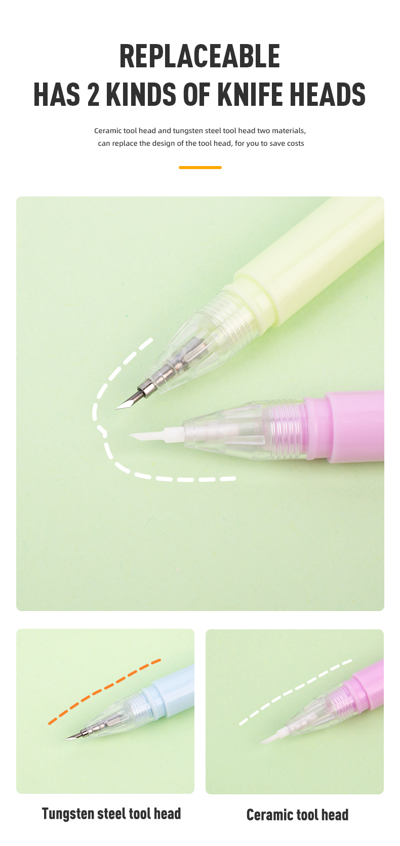 Art Portable Pen Shape Craft Hobby Cutter Paper Pen Knife for Plastic Steel Engraving