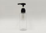 Transparent Round PET Plastic Cosmetic Bottles Packaging For Face Lotion Cream