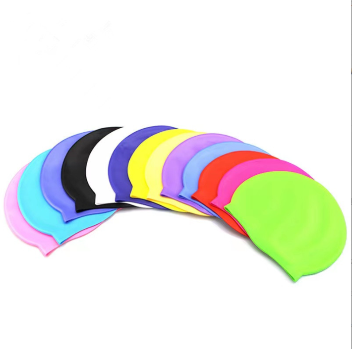 Professional Silicone Swimming Cap with Colored Silkscreen Printing and Moulding Service