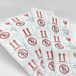 Permanent Warning Label Stickers Waterproof 60 X 50mm Fragile Packaging Labels