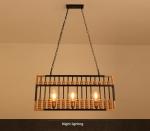 Industrial Vintage Loft Wood Abacus Chandelier Restaurant Coffee Shop Bar