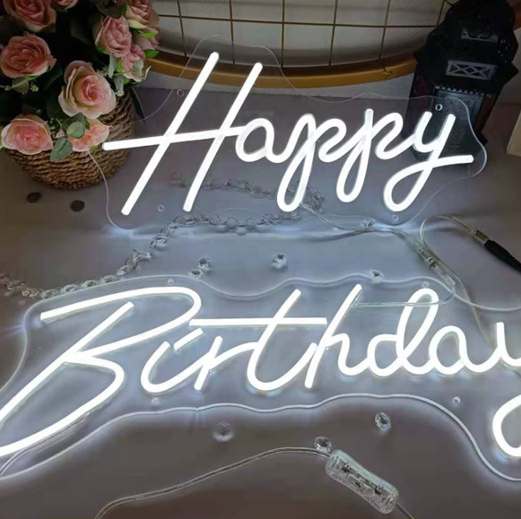 Custom indoor and outdoor personalized led letter neon sign for christmas birthday decoration