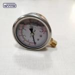 Customizable 1/4 BSPT Bottom Connection Vacuum Oil Filled Pressure Gauge Raw of