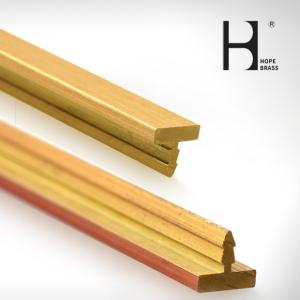 Quality 3meter Length Brass T Profile , Rust Resistant Brass T Trim wholesale