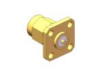 Brass 4 Holes Flange Mount SMA Plug RF Coax Connector
