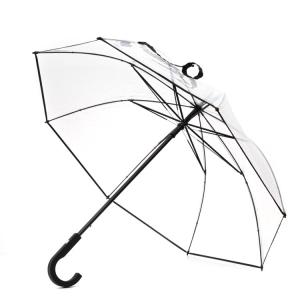 Quality ABS Handle 47 Inch Clear Umbrella Large Auto Open Windproof wholesale