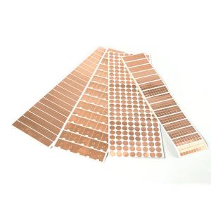 Quality 75mic Copper Foil Tape Dots Discs Die Cut Adhesive Tape Strong Decal wholesale