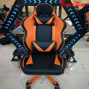 Quality Portable Racing Gaming Chair High Density Foam Height Adjustable For Lumbar Protection wholesale