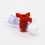 Red Blue White Safety Relief Valves OEM PE PC ABS PE Three Way Stopcock