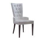 Velvet Leather Chesterfield Dining Chairs Grey Brown Cream Green Grey Beige