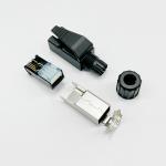 Metal Connector Servo Motor Gold/Silver 4pin 8pin profinet RJ45 CAT5 E