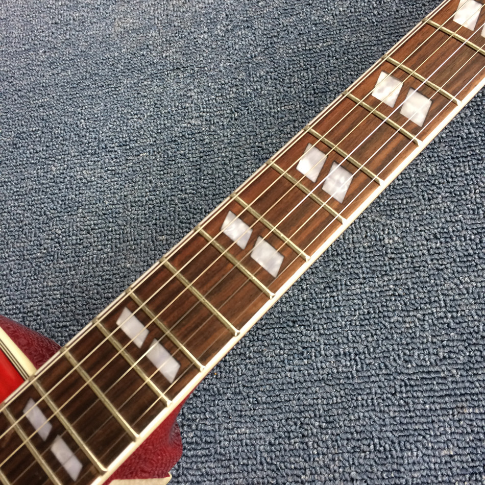 New style high quality hollow body jazz electric guitar, Tremolo system ,Cherry burst color