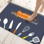 Crystal Velvet Cartoon Bathroom Waterproof Carpet Anti Slip Kitchen Mat