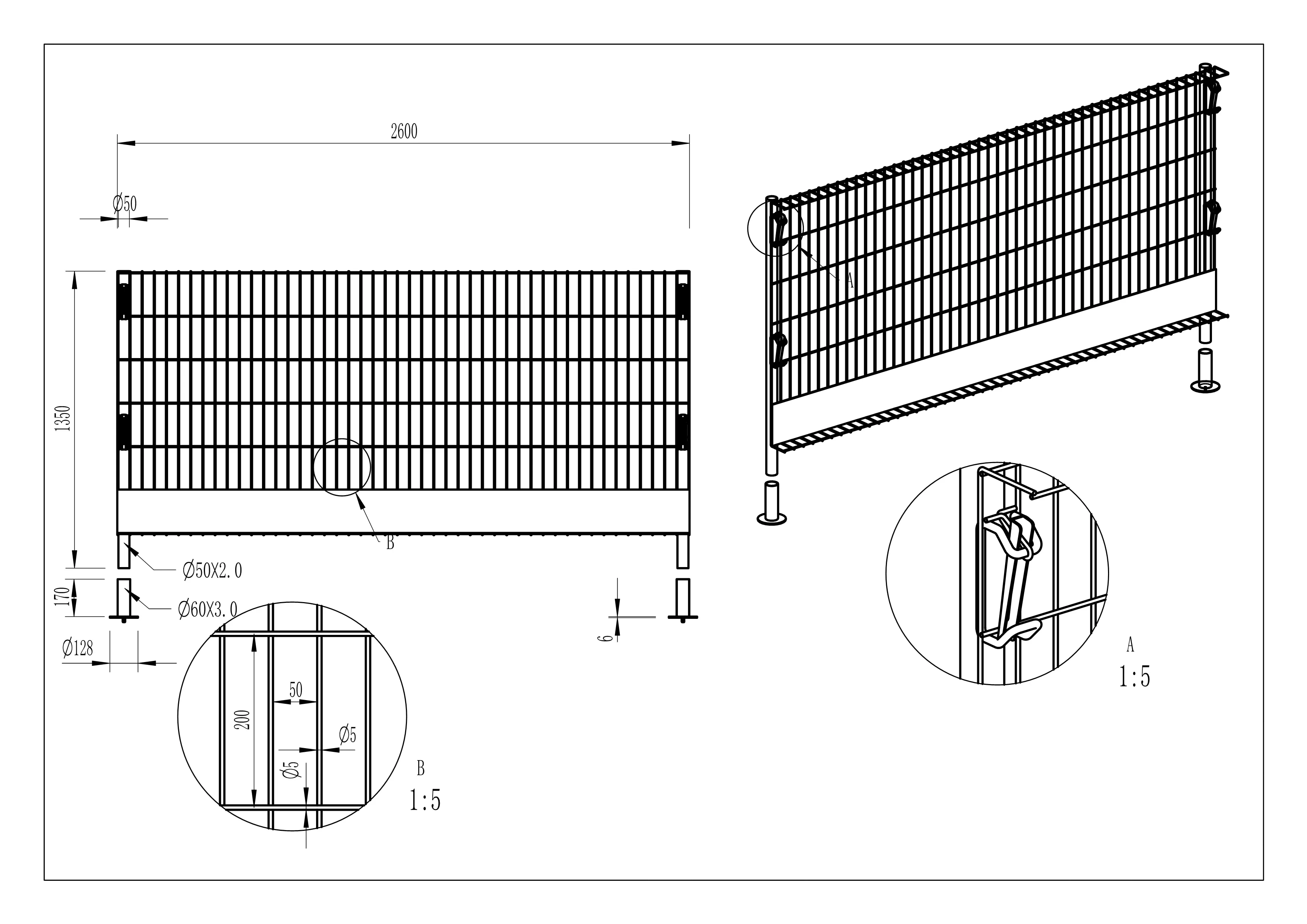 Low Carbon Steel Edge Protection Fence Galvanised Panels For Construction