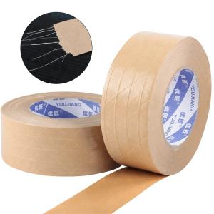 Quality Single Sided Adhesive Reinforced Kraft Paper Tape For Carton Sealing 130-150um wholesale