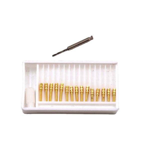 Manual 2024 15pcs/ box Dental Root Canal Pins Post screws Posterior Therapy gold