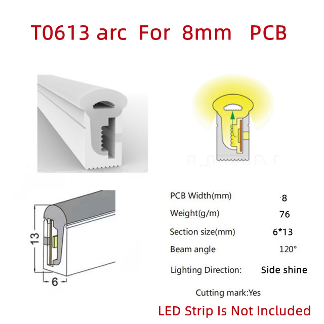 Colorful Separation Cuttable Neon LED Strip Light with 5V 12V 24V AC220V Power Supply