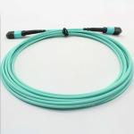 2 Core 10G MPO MTP Cable 2m OM4 Turquoise Fiber Optic Patch Cord