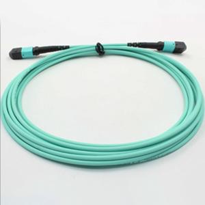 Quality 2 Core 10G MPO MTP Cable 2m OM4 Turquoise Fiber Optic Patch Cord wholesale