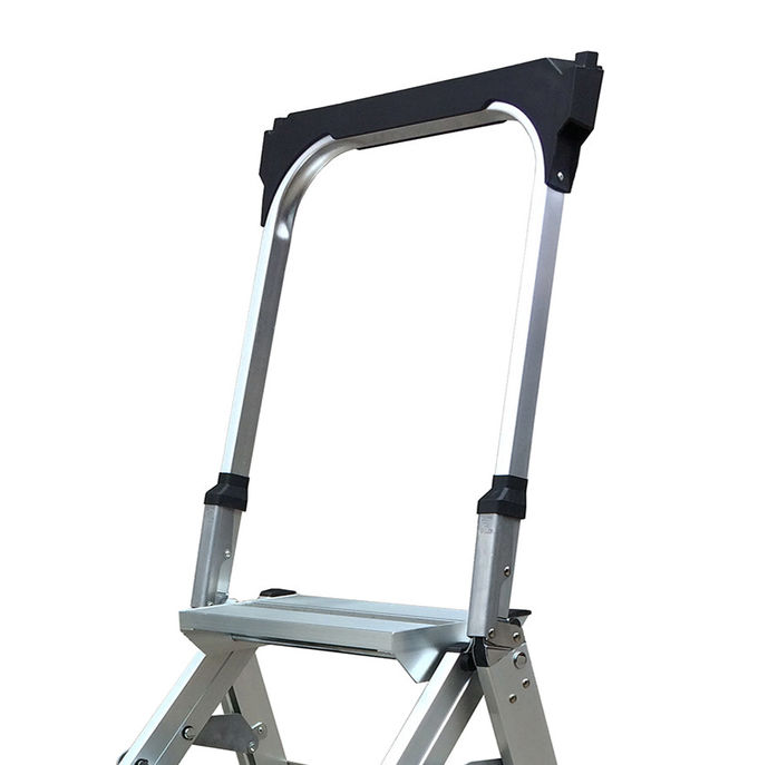 Professional Aluminium Folding Step Stool With Handle And Tool Tray 4 Steps