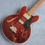 New style high-quality hollow body electric guitar 4 string bass, Double F holes