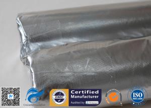 Quality Silver Coated Fabric 430G 0.43MM Twill Aluminium Foil Fiberglass Pipe Insulation wholesale