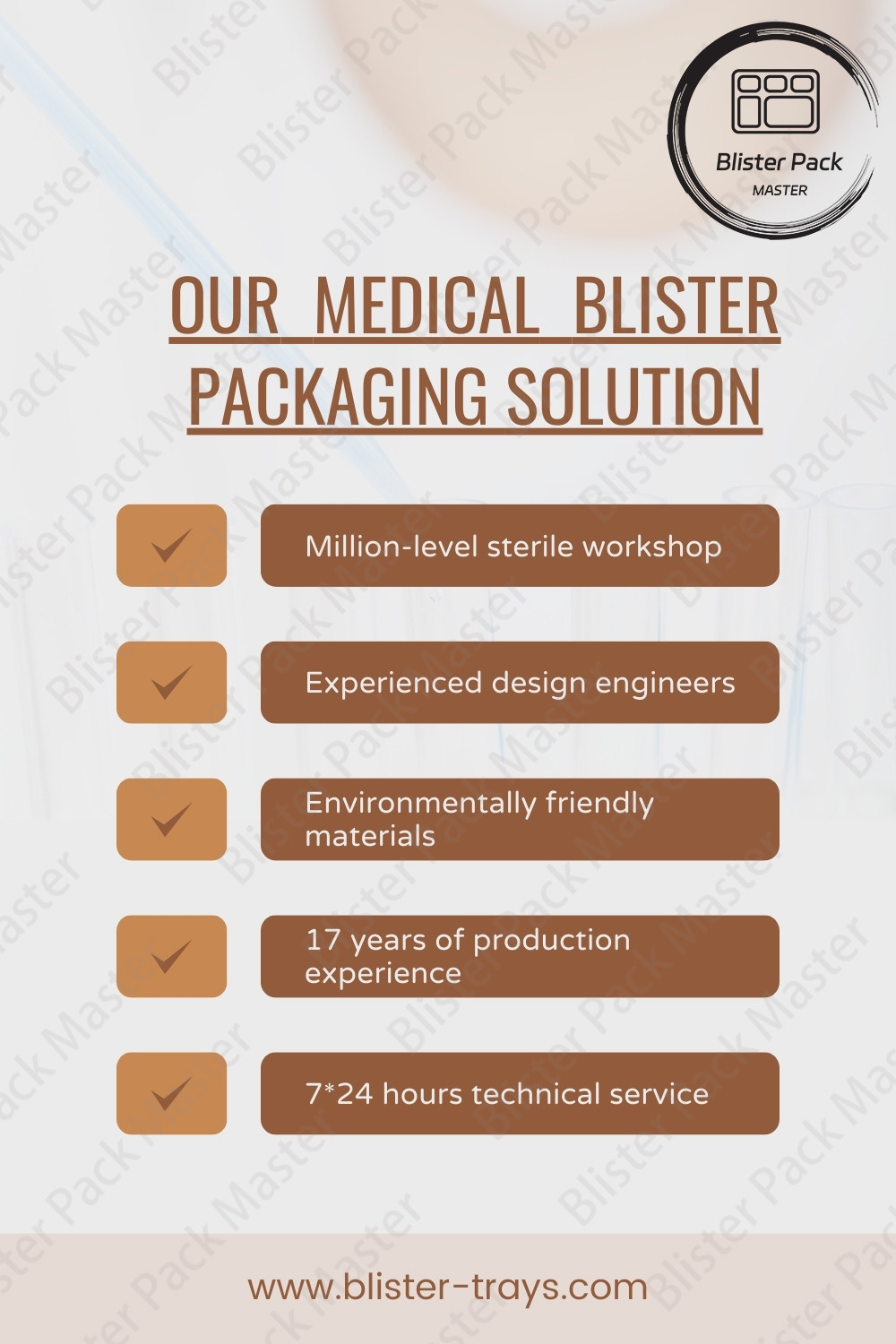 Sterilized Medical Blister Packaging For Hyaluronic Acid Disposable Cosmetic Medical Tray Packaging